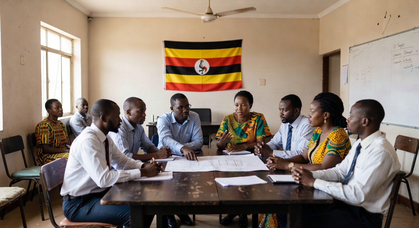 Crane Consulting team meeting in Kampala